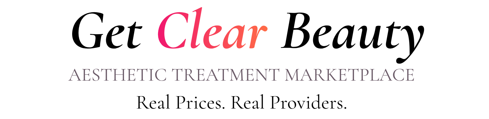 Get Clear Beauty logo on light background